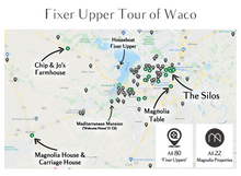 Load image into Gallery viewer, Waco Fixer Upper Tour - Map of Magnolia Silos & Homes