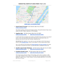 Load image into Gallery viewer, NYC Celebrity Homes Map | North of 42nd Street
